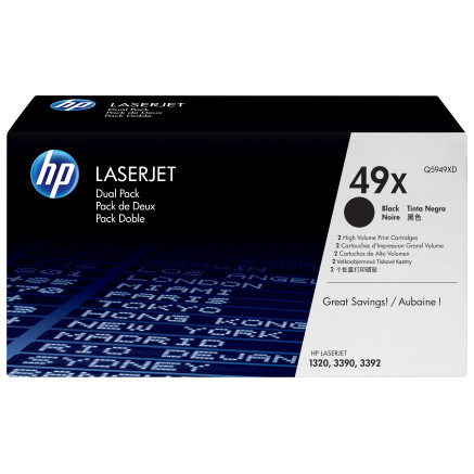 HP 49X Cartouche de toner 2 pièce(s) Original Noir