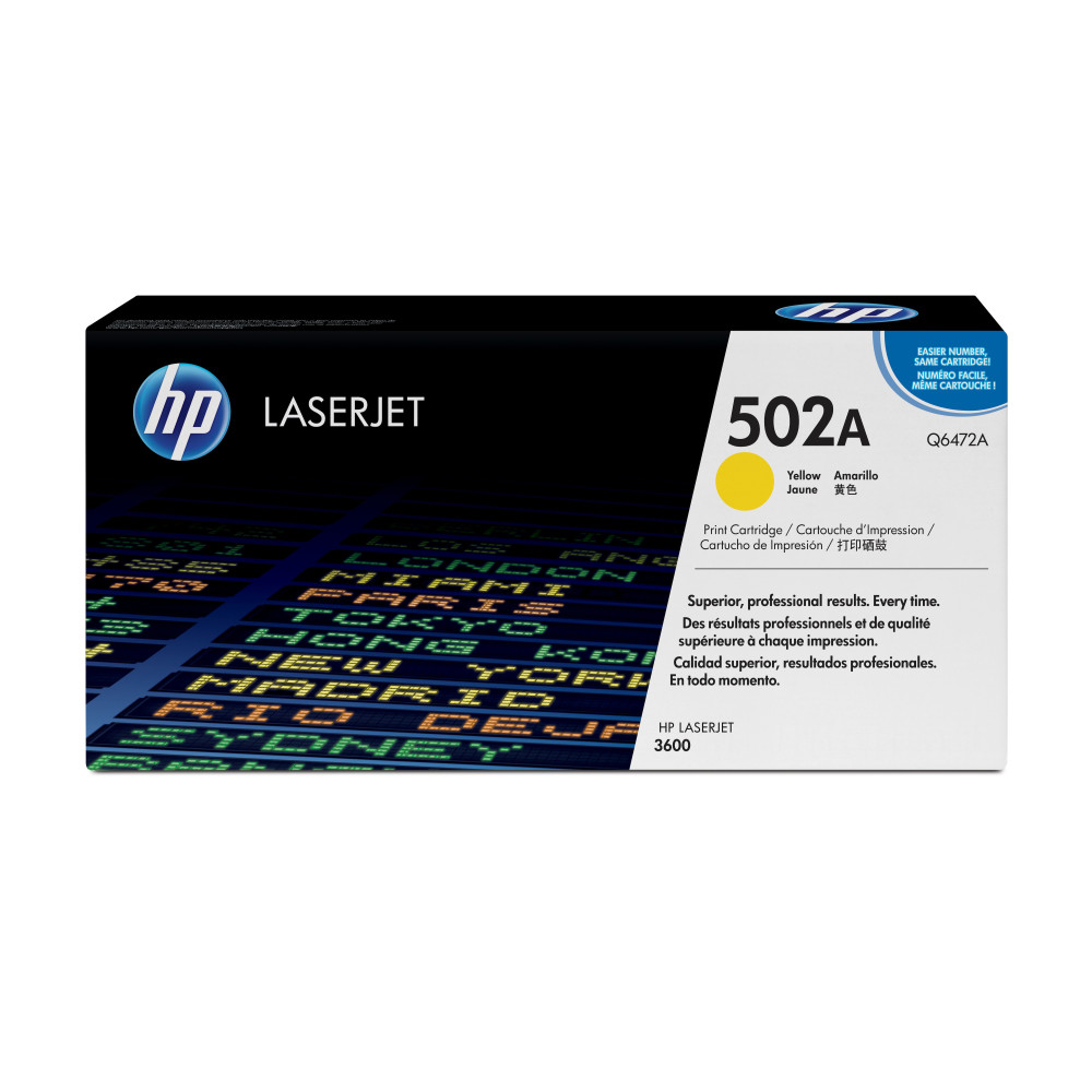 HP 502A toner LaserJet jaune authentique HP 502A toner LaserJet jaune authentique