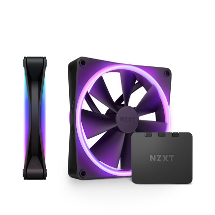 NZXT F140 RGB DUO Twin Pack Boitier PC Ventilateur 14 cm Noir 2 pièce(s)