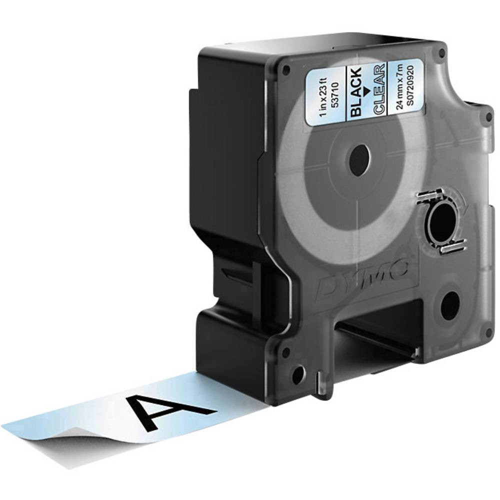 DYMO D1 - Standard Étiquettes - Noir sur transparent - 24mm x 7m DYMO D1 - Standard Étiquettes - Noir sur transparent - 24mm x 7m