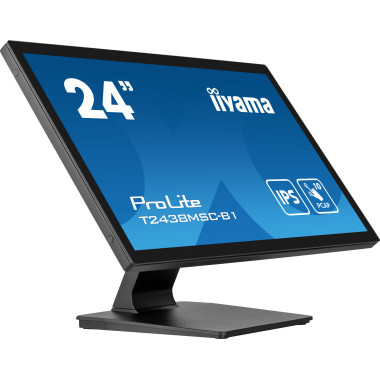 iiyama ProLite T2438MSC-B1 écran plat de PC 60,5 cm (23.8") 1920 x 1080 pixels Full HD LED Écran tactile Noir