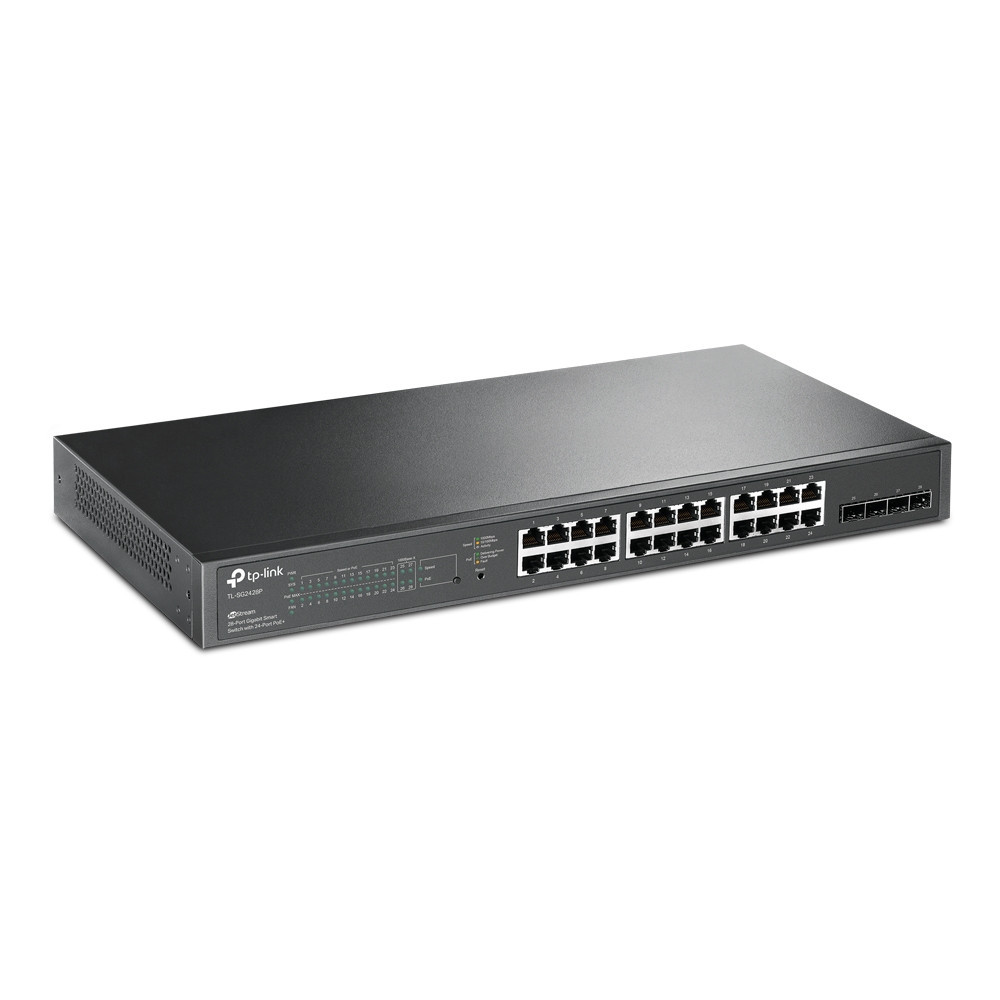 TP-Link JetStream TL-SG2428P commutateur réseau Géré L2 L2+ Gigabit Ethernet (10 100 1000) Connexion Ethernet, supportant TP-Link JetStream TL-SG2428P commutateur réseau Géré L2 L2+ Gigabit Ethernet (10 100 1000) Connexion Ethernet, supportant