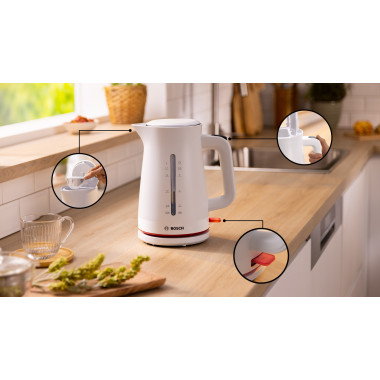 Bosch TWK3M121 bouilloire 1,7 L 2400 W Blanc