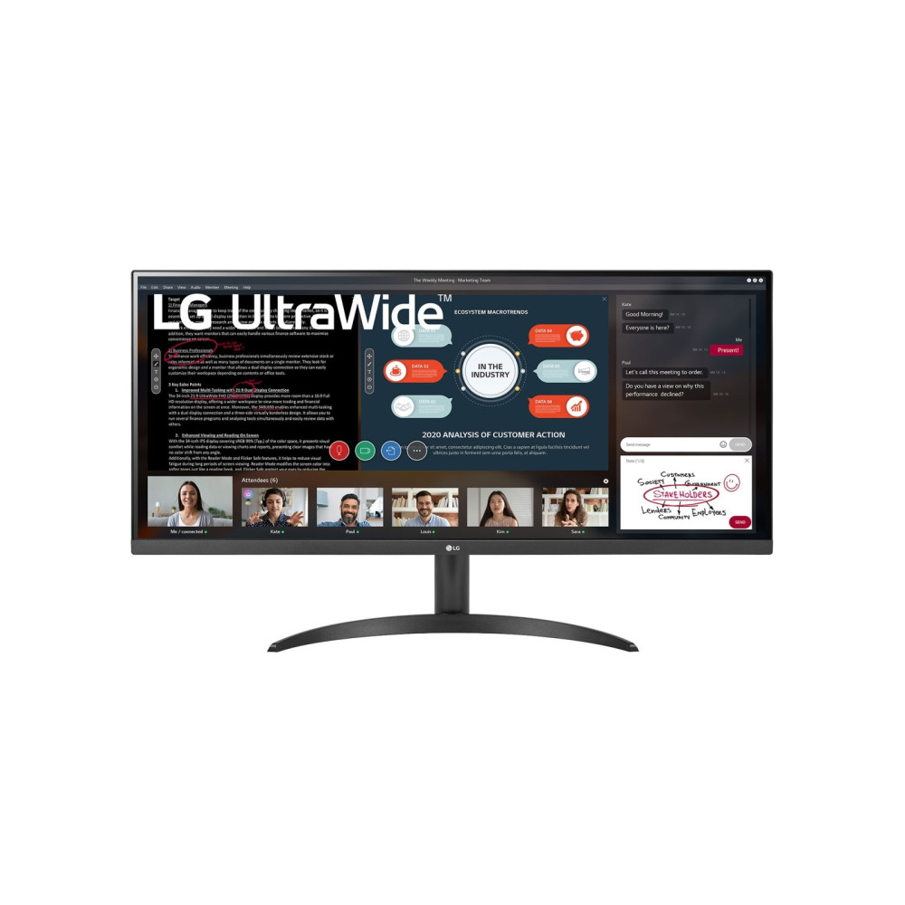 LG 34WP500-B écran plat de PC 86,4 cm (34") 2560 x 1080 pixels Full HD Ultra large LED Noir LG 34WP500-B écran plat de PC 86,4 cm (34") 2560 x 1080 pixels Full HD Ultra large LED Noir