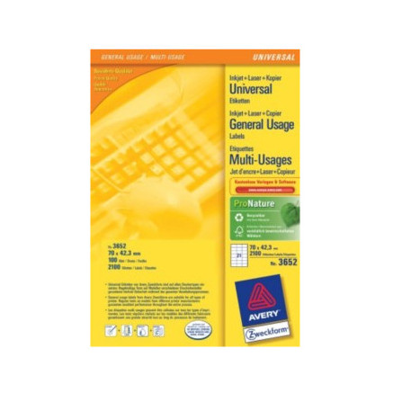 Avery Multi-Function Labels Blanc