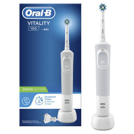 Oral-B Vitality 100 CrossAction Adulte Brosse à dents rotative oscillante Blanc