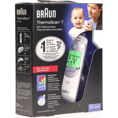 Braun ThermoScan 7 Détection arrière Blanc Oreille