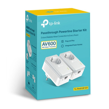 TP-Link TL-PA4010P KIT V5 Adaptateur réseau CPL 600 Mbit s Ethernet LAN Blanc 2 pièce(s)