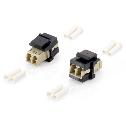 Equip 125570 adaptateur de fibres optiques LC LC 8 pièce(s) Beige, Noir