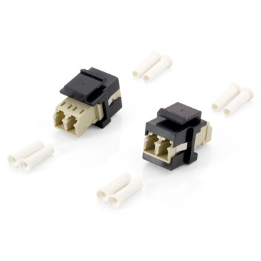 Equip 125570 adaptateur de fibres optiques LC LC 8 pièce(s) Beige, Noir