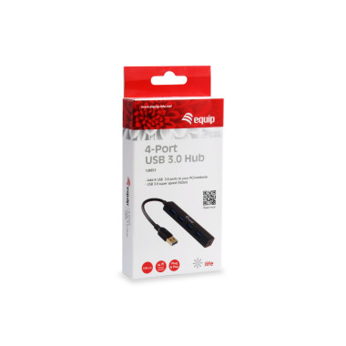 Equip 128953 hub & concentrateur USB 3.2 Gen 1 (3.1 Gen 1) Type-A 5000 Mbit s Noir