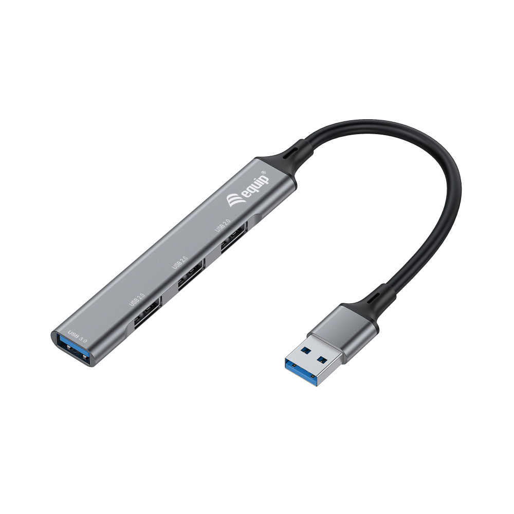 Equip 128960 hub & concentrateur USB 3.2 Gen 1 (3.1 Gen 1) Type-A 5000 Mbit s Noir, Gris Equip 128960 hub & concentrateur USB 3.2 Gen 1 (3.1 Gen 1) Type-A 5000 Mbit s Noir, Gris