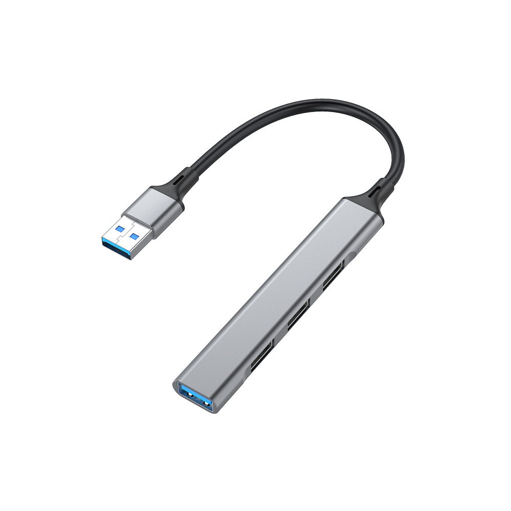 Equip 128960 hub & concentrateur USB 3.2 Gen 1 (3.1 Gen 1) Type-A 5000 Mbit s Noir, Gris
