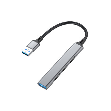 Equip 128960 hub & concentrateur USB 3.2 Gen 1 (3.1 Gen 1) Type-A 5000 Mbit s Noir, Gris