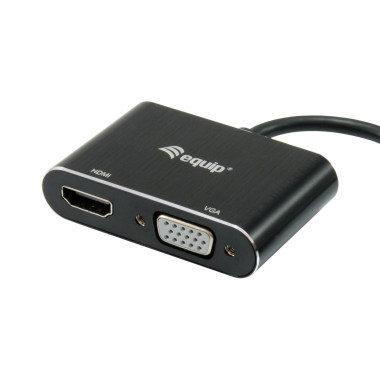 Equip 133386 adaptateur graphique USB 1920 x 1080 pixels Noir