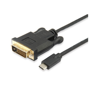 Equip 133468 câble vidéo et adaptateur 1,8 m USB Type-C DVI-D Noir