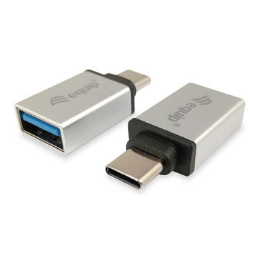 Equip 133473 changeur de genre de câble USB Type C USB Type A Argent