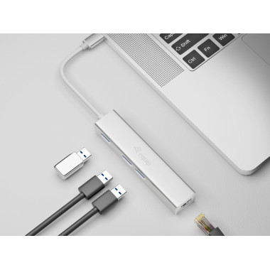 Equip 133481 station d'accueil USB 3.2 Gen 1 (3.1 Gen 1) Type-C Argent