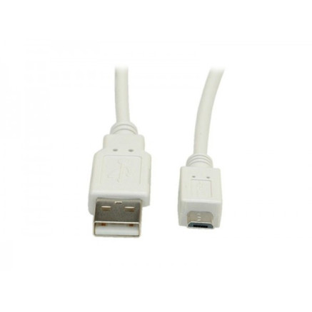 Adj 320-00018 câble USB USB 2.0 0,8 m USB A Micro-USB B Blanc