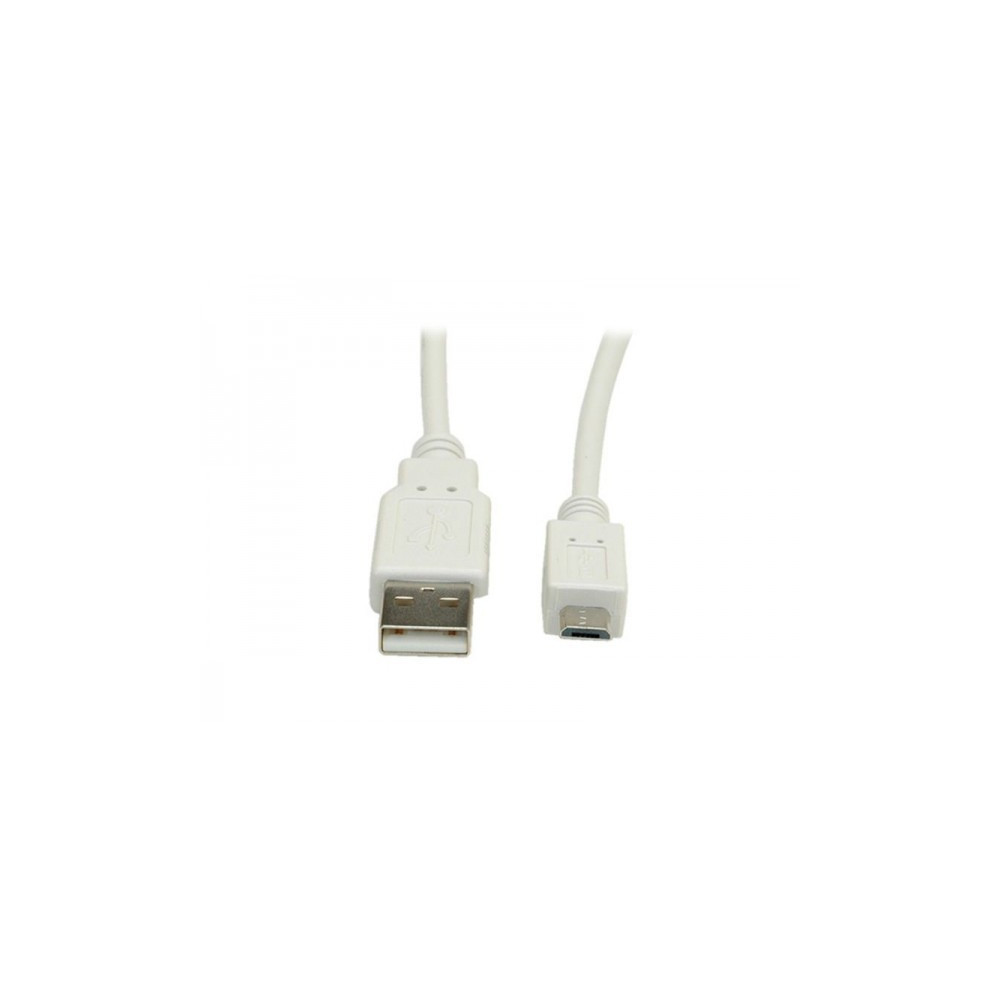 Adj 320-00018 câble USB USB 2.0 0,8 m USB A Micro-USB B Blanc Adj 320-00018 câble USB USB 2.0 0,8 m USB A Micro-USB B Blanc