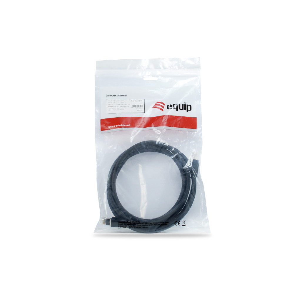 Equip 608057 câble de réseau Noir 0,5 m Cat8.1 S FTP (S-STP)