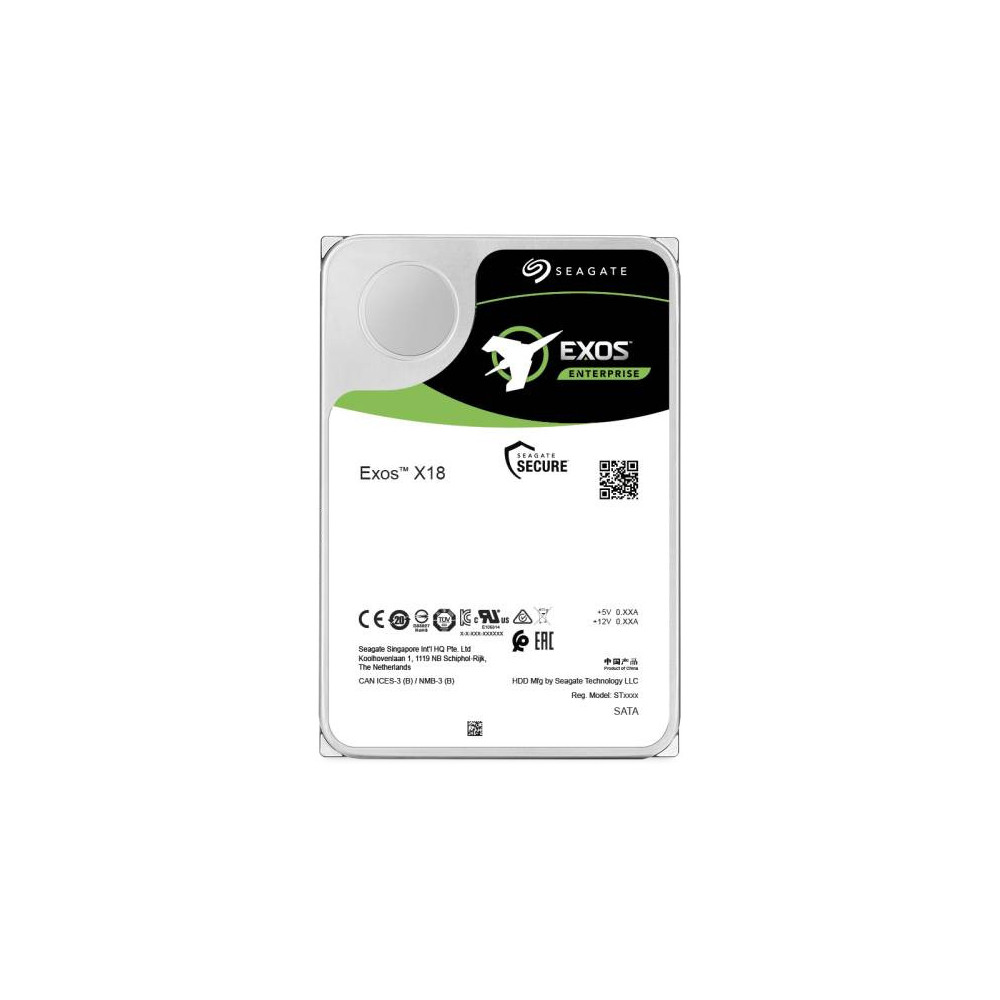 Seagate Enterprise ST18000NM000J disque dur 18 To 7200 tr min 256 Mo 3.5" Série ATA III Seagate Enterprise ST18000NM000J disque dur 18 To 7200 tr min 256 Mo 3.5" Série ATA III
