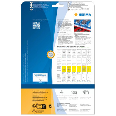 HERMA 8029 étiquette à imprimer Jaune Imprimante d'étiquette adhésive
