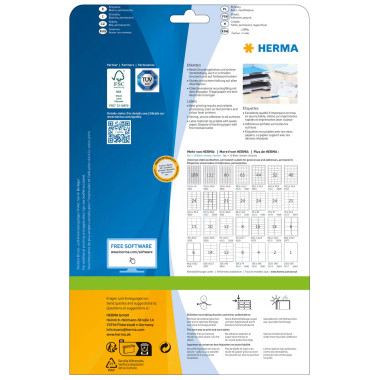 HERMA 8633 étiquette à imprimer Blanc Imprimante d'étiquette adhésive