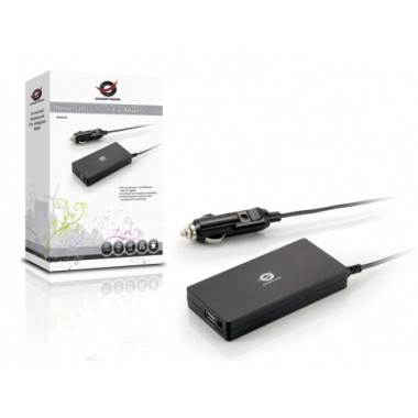 Conceptronic Universal Notebook Car Adapter, 90W adaptateur de puissance & onduleur Auto Noir