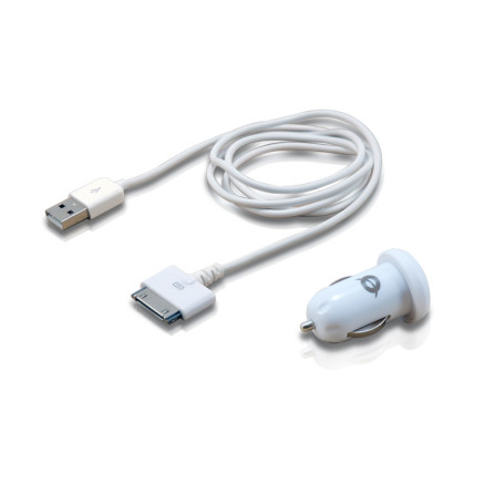 Conceptronic CUSBCAR2ASET chargeur d'appareils mobiles MP3, MP4, Smartphone, Tablette Blanc Allume-cigare Auto