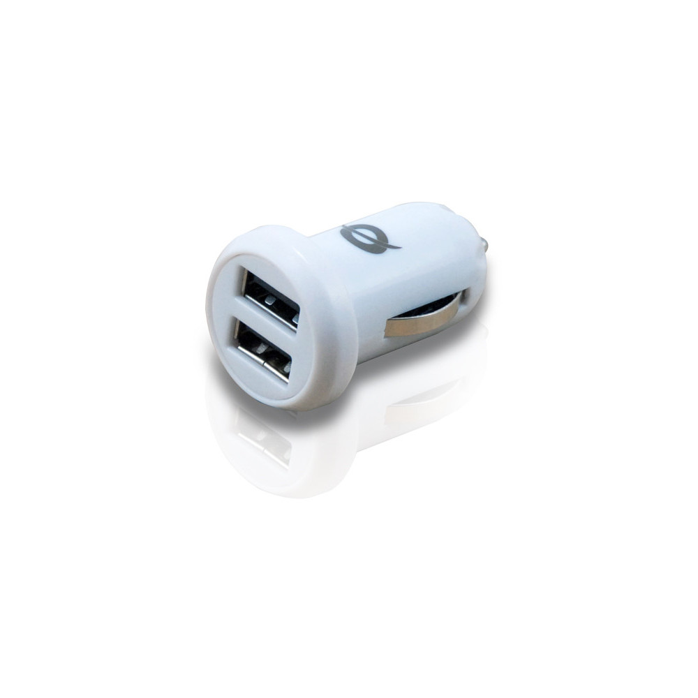 Conceptronic CUSBCAR2ASET chargeur d'appareils mobiles MP3, MP4, Smartphone, Tablette Blanc Allume-cigare Auto