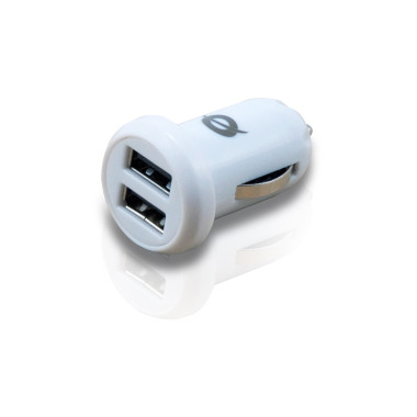 Conceptronic CUSBCAR2ASET chargeur d'appareils mobiles MP3, MP4, Smartphone, Tablette Blanc Allume-cigare Auto