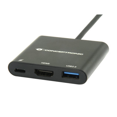 Conceptronic DONN01B station d'accueil USB 3.2 Gen 1 (3.1 Gen 1) Type-C Noir