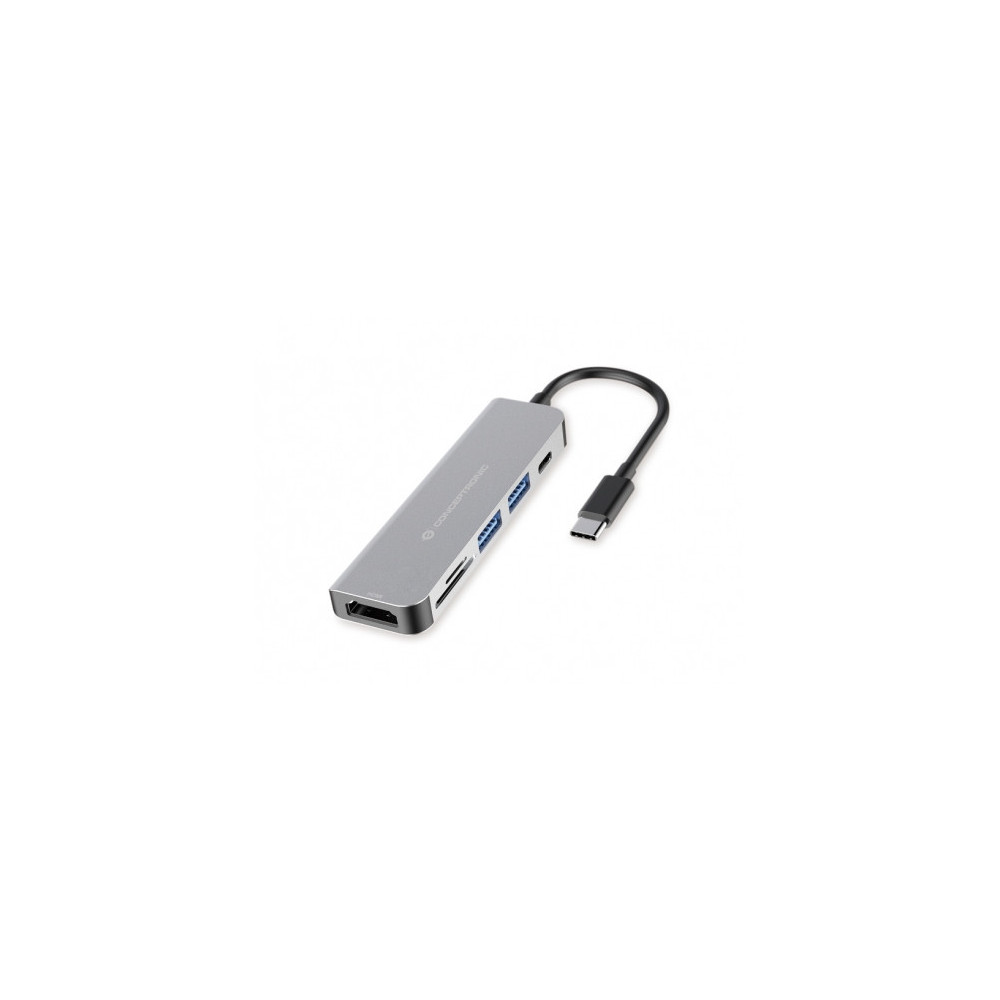 Conceptronic DONN02G station d'accueil USB 3.2 Gen 1 (3.1 Gen 1) Type-C Aluminium Conceptronic DONN02G station d'accueil USB 3.2 Gen 1 (3.1 Gen 1) Type-C Aluminium