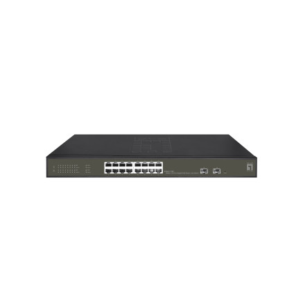 LevelOne GES-2118P commutateur réseau Géré L2 Gigabit Ethernet (10 100 1000) Connexion Ethernet, supportant l'alimentation via