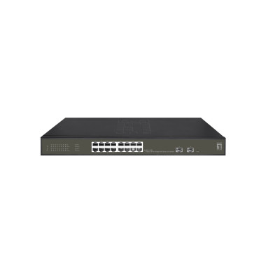 LevelOne GES-2118P commutateur réseau Géré L2 Gigabit Ethernet (10 100 1000) Connexion Ethernet, supportant l'alimentation via