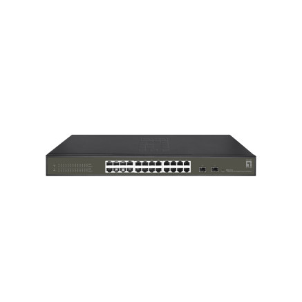 LevelOne GES-2126 commutateur réseau Géré L2 Gigabit Ethernet (10 100 1000) Noir