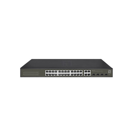 LevelOne GES-2128 commutateur réseau Géré L2 Gigabit Ethernet (10 100 1000) Noir