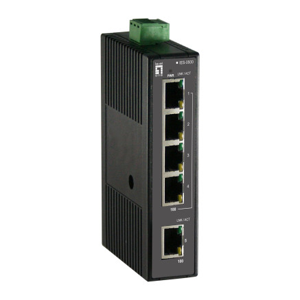 LevelOne IES-0500 commutateur réseau Non-géré Fast Ethernet (10 100) Noir