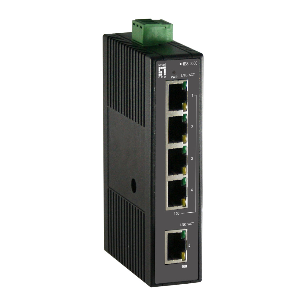 LevelOne IES-0500 commutateur réseau Non-géré Fast Ethernet (10 100) Noir LevelOne IES-0500 commutateur réseau Non-géré Fast Ethernet (10 100) Noir