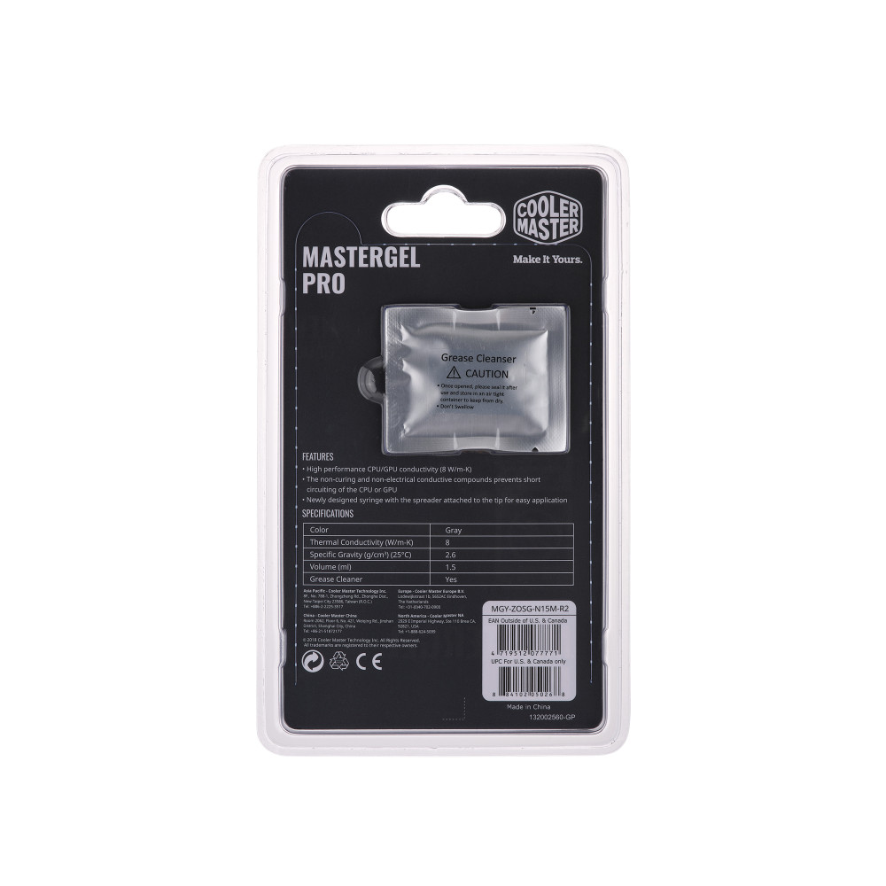 Cooler Master MasterGel Pro combiné de dissipateurs thermiques 8 W m·K 12 g