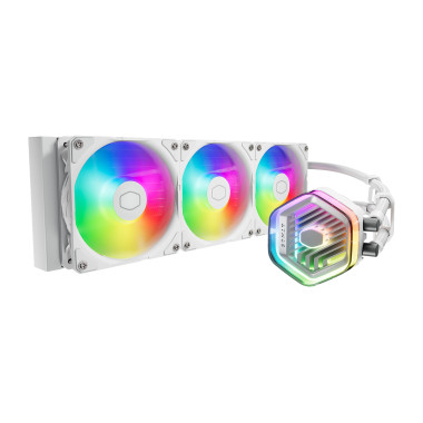 Cooler Master MasterLiquid 360 ATMOS White Processeur Kit de refroidissement du liquide 12 cm Blanc 1 pièce(s)