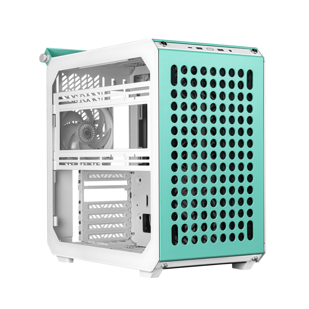 Cooler Master QUBE 500 Flatpack Macaron Edition Midi Tower Crème, Couleur menthe, Rose