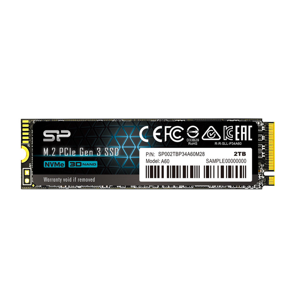 Silicon Power P34A60 2 To M.2 PCI Express 3.0 NVMe 3D NAND Silicon Power P34A60 2 To M.2 PCI Express 3.0 NVMe 3D NAND