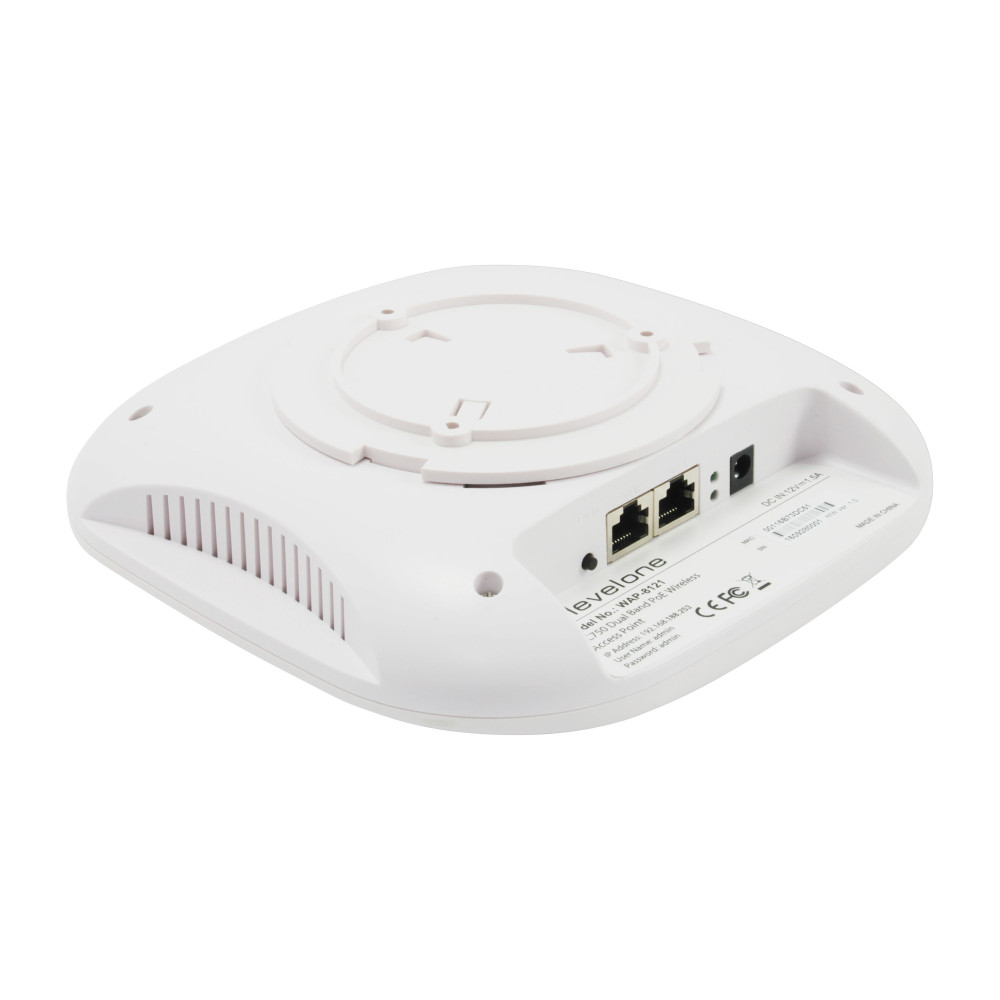 LevelOne WAP-8121 point d'accès réseaux locaux sans fil 433 Mbit s Blanc Connexion Ethernet, supportant l'alimentation via ce