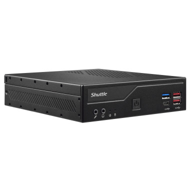 Shuttle Slim PC DH670V2 , S1700, 2x HDMI, 2x DP , 2x 2.5G LAN, 2x COM, 8x USB, 1x 2.5", 2x M.2, fonctionnement permanent 24 7,
