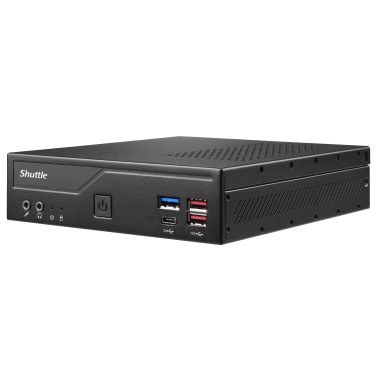 Shuttle Slim PC DH670V2 , S1700, 2x HDMI, 2x DP , 2x 2.5G LAN, 2x COM, 8x USB, 1x 2.5", 2x M.2, fonctionnement permanent 24 7,