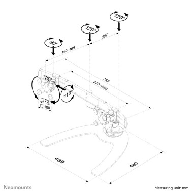 Neomounts support moniteur de bureau