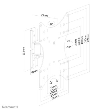 Neomounts support mural pour tv