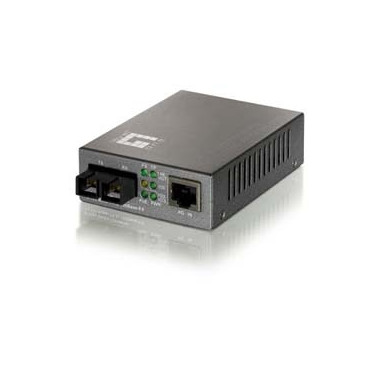 LevelOne FVT-0103TXFC convertisseur de support réseau 100 Mbit s Multimode Noir